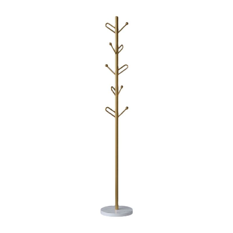 Glam Coat Rack Metal No Distressing Free Standing Entry Hall Tree Clearhalo 'Entry & Mudroom Furniture' 'furn' 'furn_hall_tree_coat_racks' 'Furniture' 'Hall Trees & Coat Racks' 'hall_tree_coat_racks' 1200x1200_277fac66-0202-45ec-8255-b593a6219829