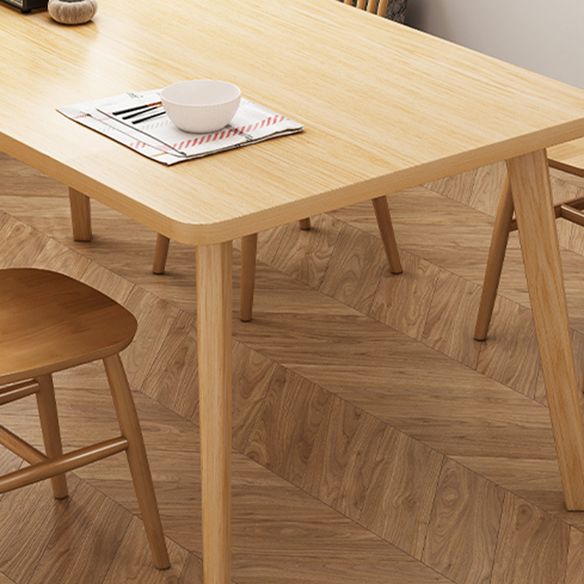 Modern Solid Wood Rectangle Shape Dining Set Khaki Standard Dining Set for Kitchen Clearhalo 'Dining Room Sets' 'Dining Tables & Seating' 'dining_room_set' 'furn' 'furn_dining_room_set' 'Furniture' 'furniture_dining_room_set' 'Kitchen & Dining Furniture' 'kitchen&dining_furn' 'kitchen' 1200x1200_27801fcd-21cb-4ae1-88b1-c246edcd5fd5