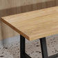Industrial Solid Wood Rectangle Dining Khaki Standard Dining Table with Trestle Base Clearhalo ' dining_table' 'Dining Tables & Seating' 'Dining Tables' 'furn' 'furn_dining_table' 'Furniture' 'furniture_dining_table' 'Kitchen & Dining Furniture' 'kitchen&dining_furn' 'kitchen' 'kitchen_dining_table' 1200x1200_2781d3a6-84df-4b02-a012-15c1b6e53b91