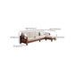 Storage No Distressing Tight Seat Square Arm Wood Solid Color Sofa