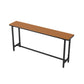 Wood Top Bar Dining Table Industrial Bar Dining Table with Trestle Base