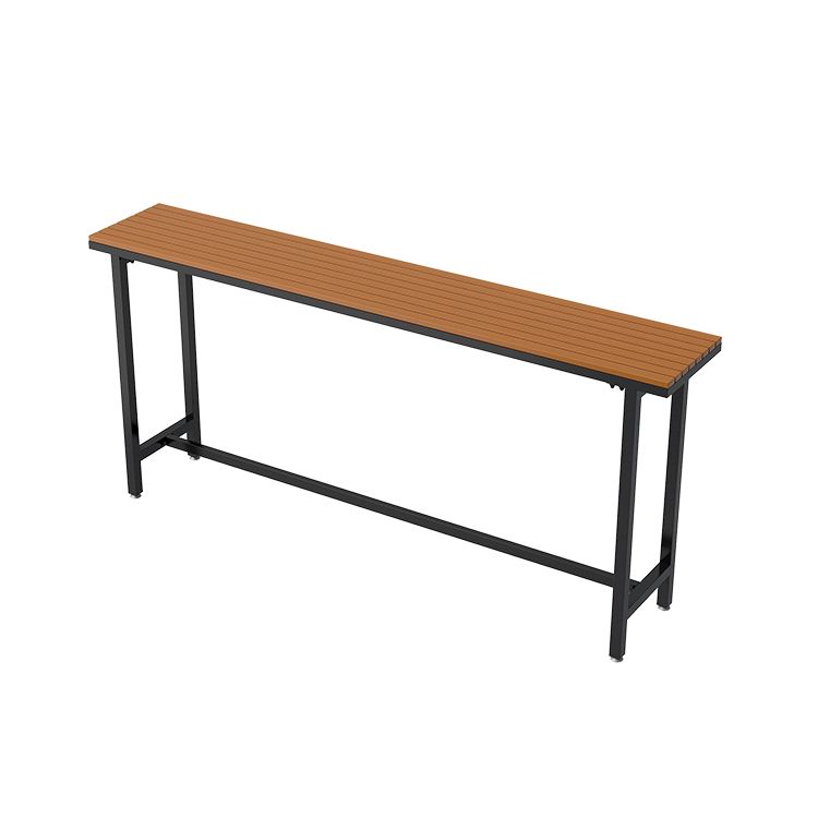 Wood Top Bar Dining Table Industrial Bar Dining Table with Trestle Base