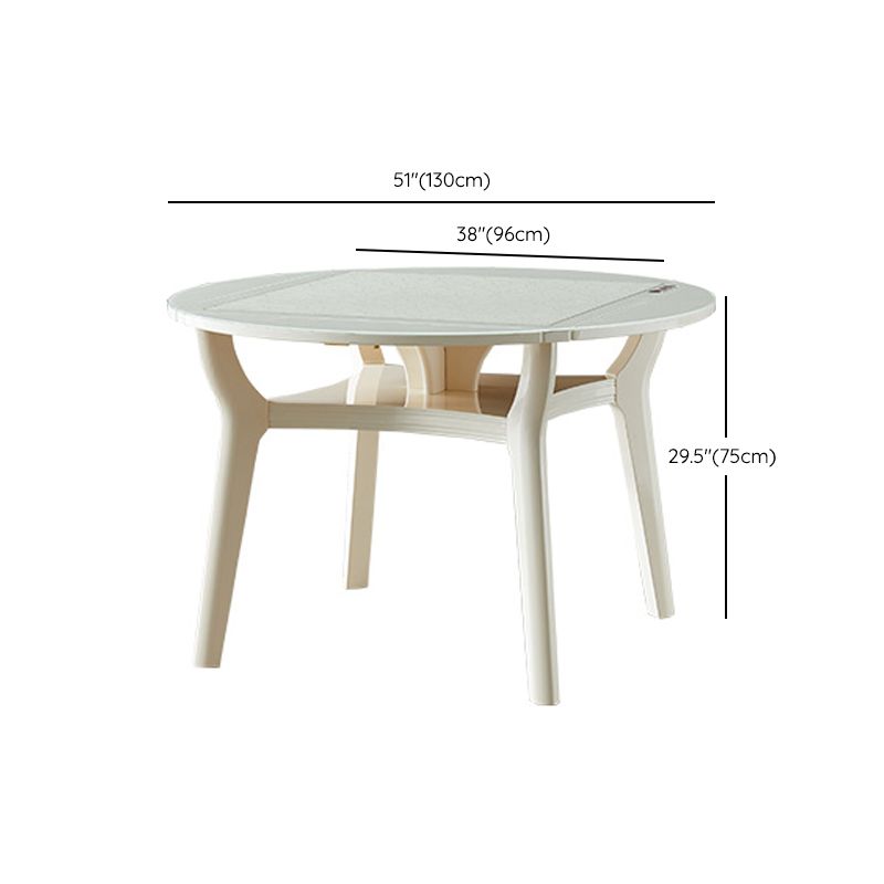 Mesa de comedor de cocina contemporánea, mesa de comedor extensible de 4 patas