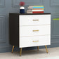 15.75 inch Wide Wood  Accent Chest with Drawers Metal Straight Legs