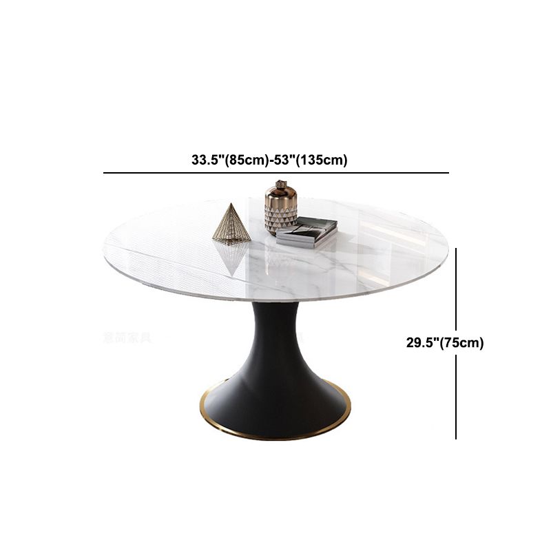 Contemporary Sintered Stone Dining Round Table Set 1/4/5/7 Pieces Dining Set