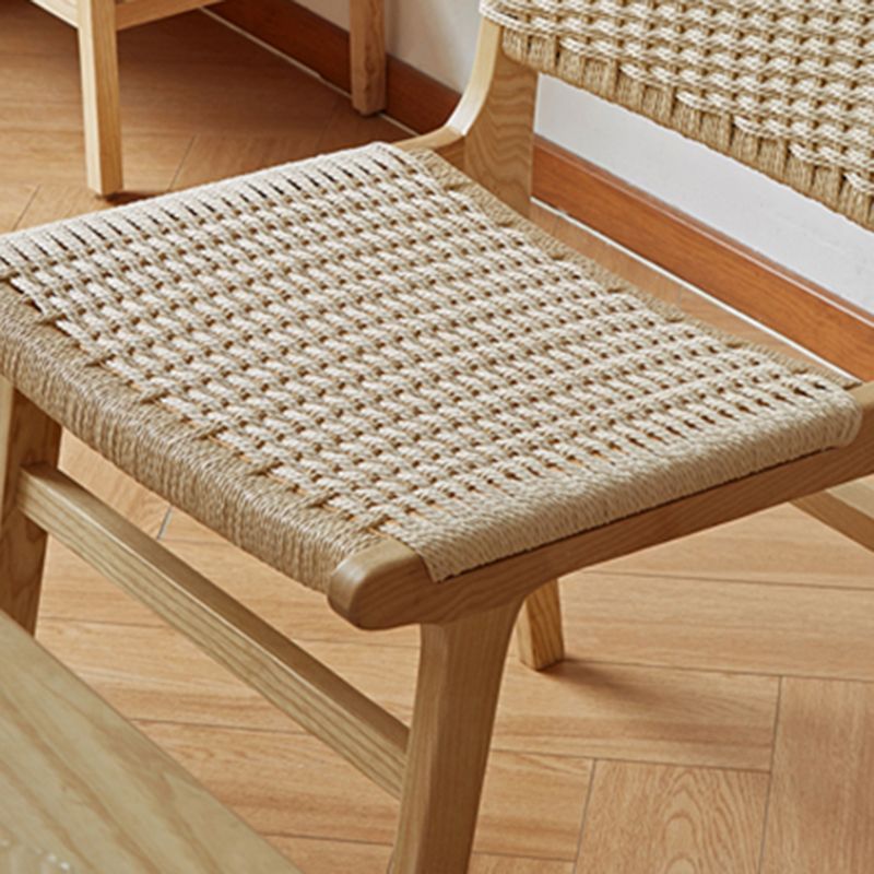 Solid Wood Lounge Chair Woven Back Side Chair with Wooden Legs Clearhalo 'Accent Chairs' 'accent_chairs' 'Chairs & Seating' 'furn' 'furn_accent_chairs' 'Furniture' 'Living Room Furniture' 1200x1200_278619e3-306c-46fc-9ff2-6a9bb588baec