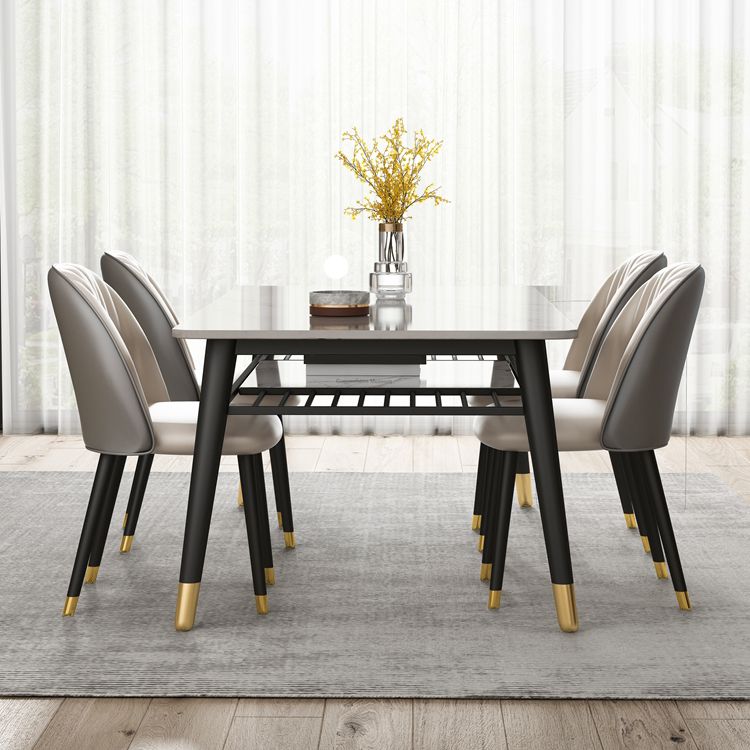 Modern Sintered Stone Top Standard Dining Table Rectangle Shape Dining Table for Kitchen Clearhalo ' dining_table' 'Dining Tables & Seating' 'Dining Tables' 'furn' 'furn_dining_table' 'Furniture' 'furniture_dining_table' 'Kitchen & Dining Furniture' 'kitchen&dining_furn' 'kitchen' 'kitchen_dining_table' 1200x1200_278636a6-7f26-4276-90e6-c1cf03199d10