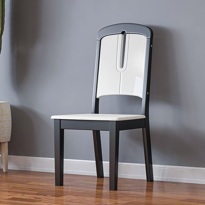 Traditional Style Marble Dining Set with White Fixed Table and 4 Black Legs Base Clearhalo 'Dining Room Sets' 'Dining Tables & Seating' 'dining_room_set' 'furn' 'furn_dining_room_set' 'Furniture' 'furniture_dining_room_set' 'Kitchen & Dining Furniture' 'kitchen&dining_furn' 'kitchen' 1200x1200_2787b06d-93f9-4c9e-9d98-45cbdcf4f296