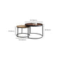 Table basse contemporaine Table de cocktail ronde en bois massif