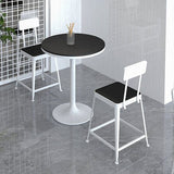 Tavolo da pub in stile glam altezza barra rotonda da 41,3 "tavolo da bar H con top in pietra