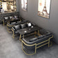 Industrial Style Sintered Stone Dinner Room Kitchen Table Black Table with Gold Frame Clearhalo ' dining_table' 'Dining Tables & Seating' 'Dining Tables' 'furn' 'furn_dining_table' 'Furniture' 'furniture_dining_table' 'Kitchen & Dining Furniture' 'kitchen&dining_furn' 'kitchen' 'kitchen_dining_table' 1200x1200_278b3b49-71b6-4b4d-8a16-56facf5778d9