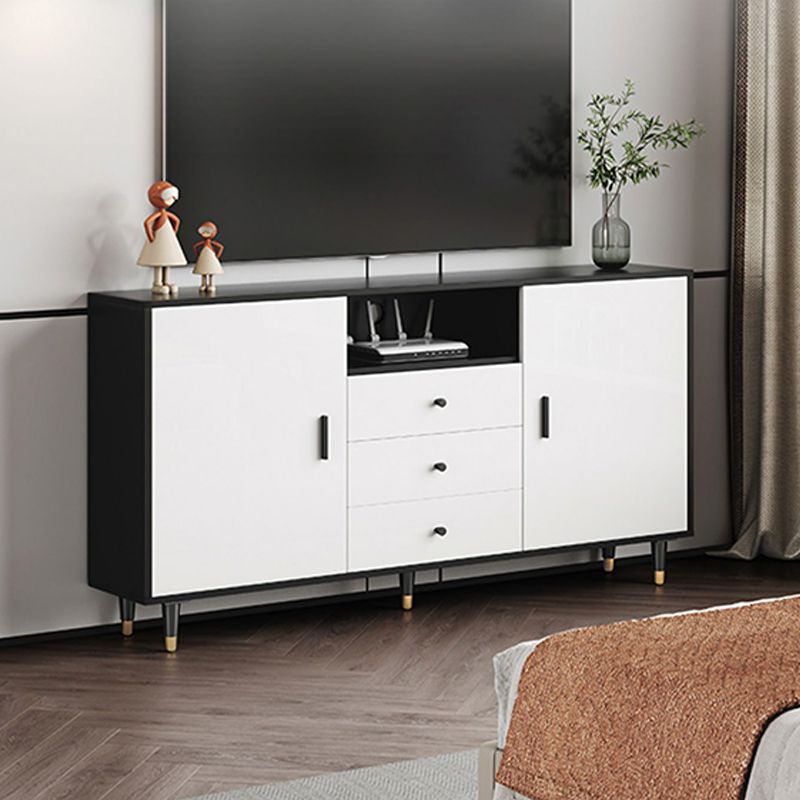 Cabinet télévisé en bois Modern Minimalist Home Open TV Stand Console