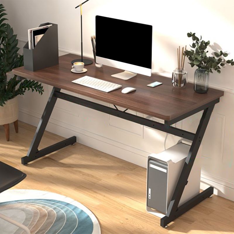 Rectangular Office Desk Antique Finish Writing Desk with Metal Legs Clearhalo 'furn' 'furn_office_desk' 'Furniture' 'Office Desks' 'Office Furniture' 'office_desk' 1200x1200_278d478e-483a-47e6-9472-88f8be147a56