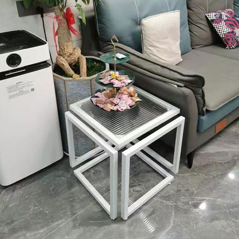 17.72" Tall Contemporary Style Side End Table Metal Frame Sofa Side Accent Table Clearhalo 'Coffee & Accent Tables' 'End & Side Tables' 'end_side_tables' 'furn' 'furn_end_side_tables' 'Furniture' 'Living Room Furniture' 1200x1200_278e9fb2-7831-4d0b-a303-e8f389bb075e