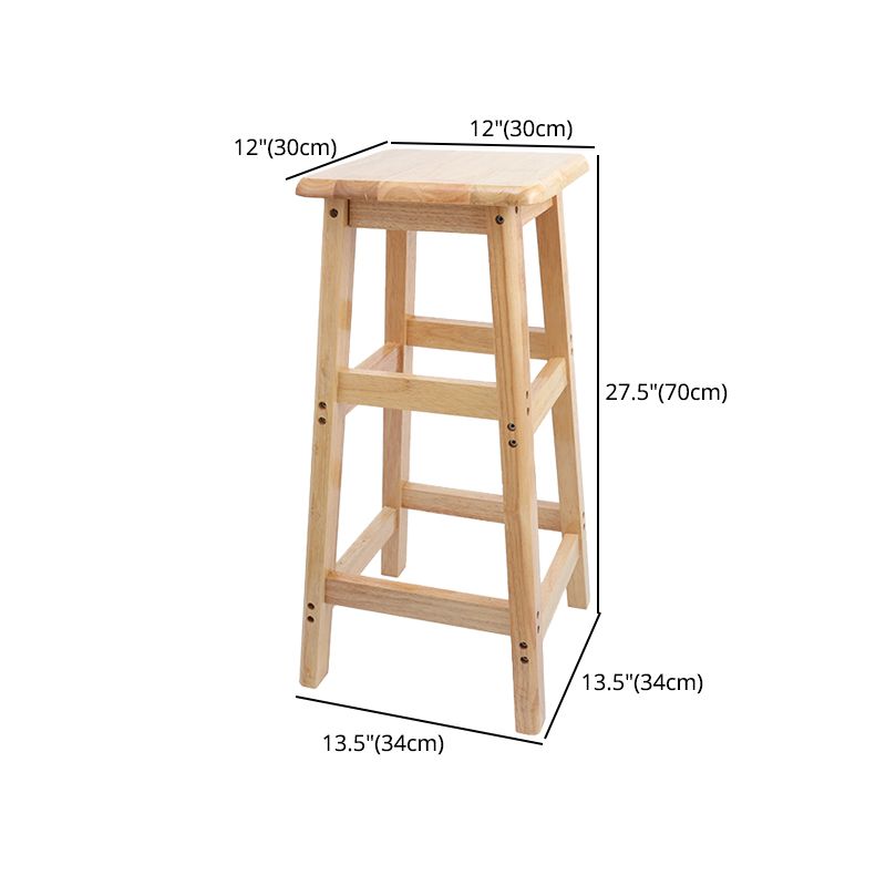 Modern Armless Backless Counter Stool Wood Household Bar Stool with Wooden Seat and Pedal Clearhalo 'Bar Furniture' 'Bar Stools' 'bar_stools' 'furn' 'furn_bar_stools' 'furniture_bar_stools' 'Kitchen & Dining Furniture' 'kitchen&dining_furn' 'kitchen' 'kitchen_furn' Furniture' 1200x1200_27911b26-ea55-4892-a95d-08919c1a8525