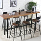 Table de la hauteur du comptoir rectangle intérieur Trestle en bois massif comptoir naturel