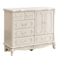 38.58"/49.21" Tall White Wooden Cabinet, Rectangle Accent Cabinet with Drawers Clearhalo 'Cabinets & Chests' 'cabinets_chests' 'furn' 'furn_cabinets_chests' 'Furniture' 'Living Room Furniture' 1200x1200_2791efbf-3a69-4b18-abfa-1794d6cf578c
