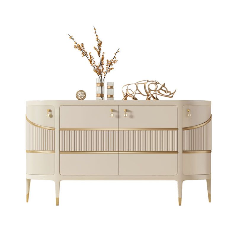 Tavolo da tavolo a buffet moderno tavolo in legno massiccio con porte per sala da pranzo