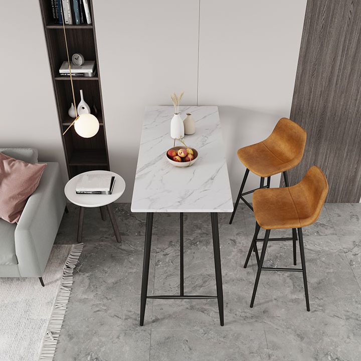 Modern Metal Bar Counter Table Rectangle Bar Counter Table for Kitchen Clearhalo 'Bar Furniture' 'Bar Tables' 'bar_tables' 'furn' 'furn_bar_tables' 'Furniture' 'Kitchen & Dining Furniture' 1200x1200_2793bd67-d36b-460a-ab1e-df42c0653631