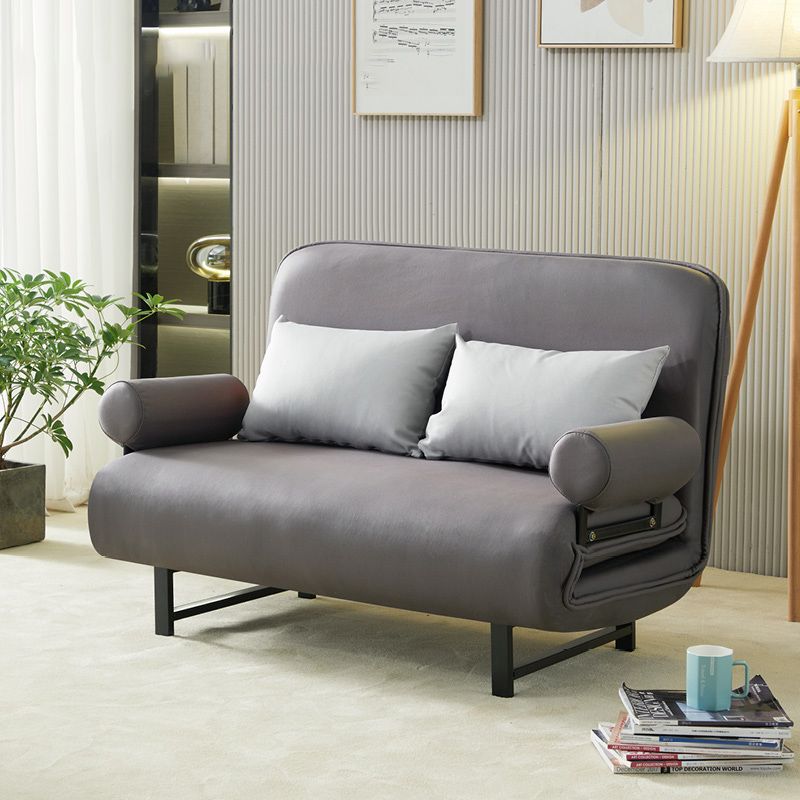 Scandinavian Foldable Futon Sleeper Sofa Round Arms Convertible Sofas Clearhalo 'furn' 'furn_futons' 'Furniture' 'Futons & Daybeds' 'Futons' 'Living Room Furniture' 1200x1200_2793cfef-a0b6-465f-9e51-05e8130f80db