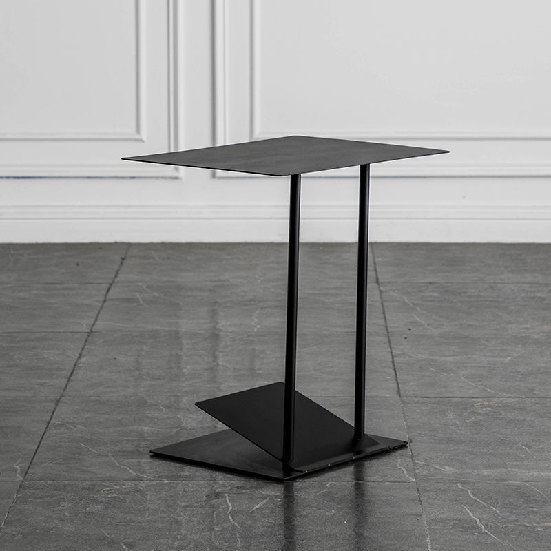 Mid-Century 19" Tall C Side Table Metal Rectangular Side Table