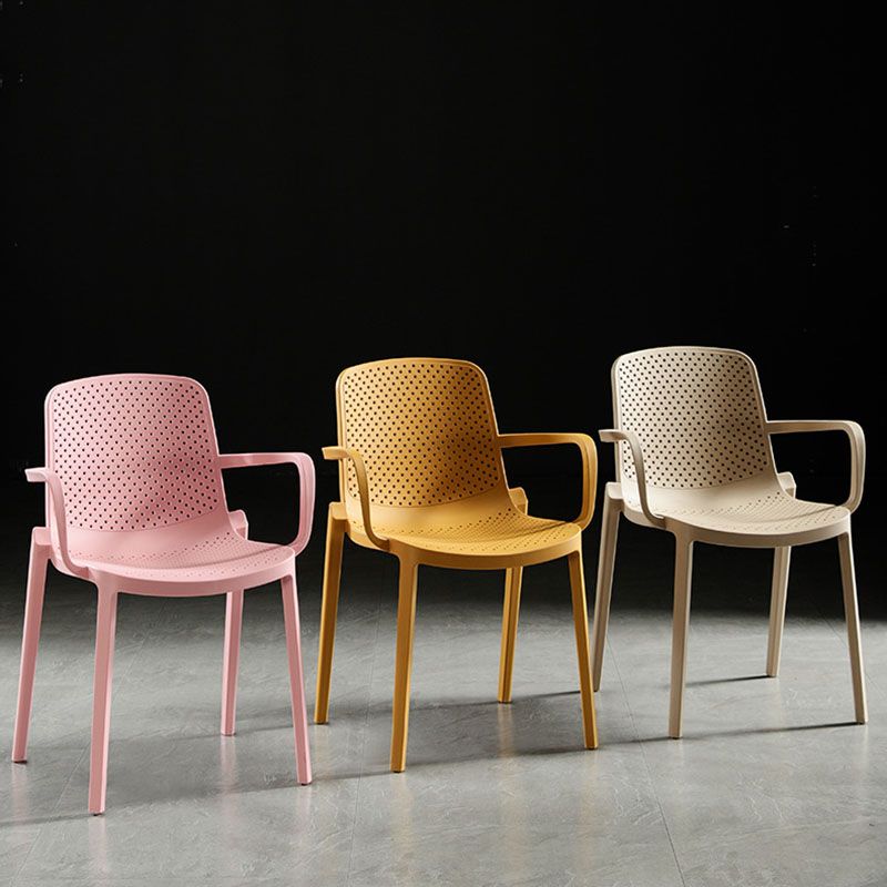 Contemporary Plastic Chair Parsons Chair in Matte Finish for Home Clearhalo 'Dining Chairs' 'Dining Tables & Seating' 'dining_chair' 'furn' 'furn_dining_chair' 'Furniture' 'Kitchen & Dining Furniture' 1200x1200_27950d6f-aa76-4666-90c1-f88767a5f24c