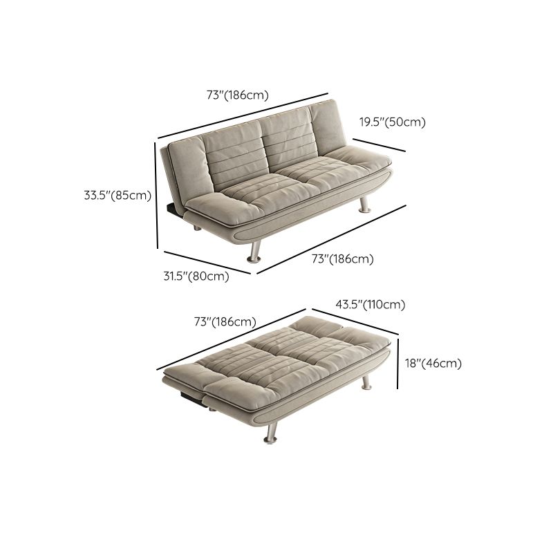 31" Wide Glam Futon Sofa Bed Cushion Back Folding Futon Sleeper Sofa