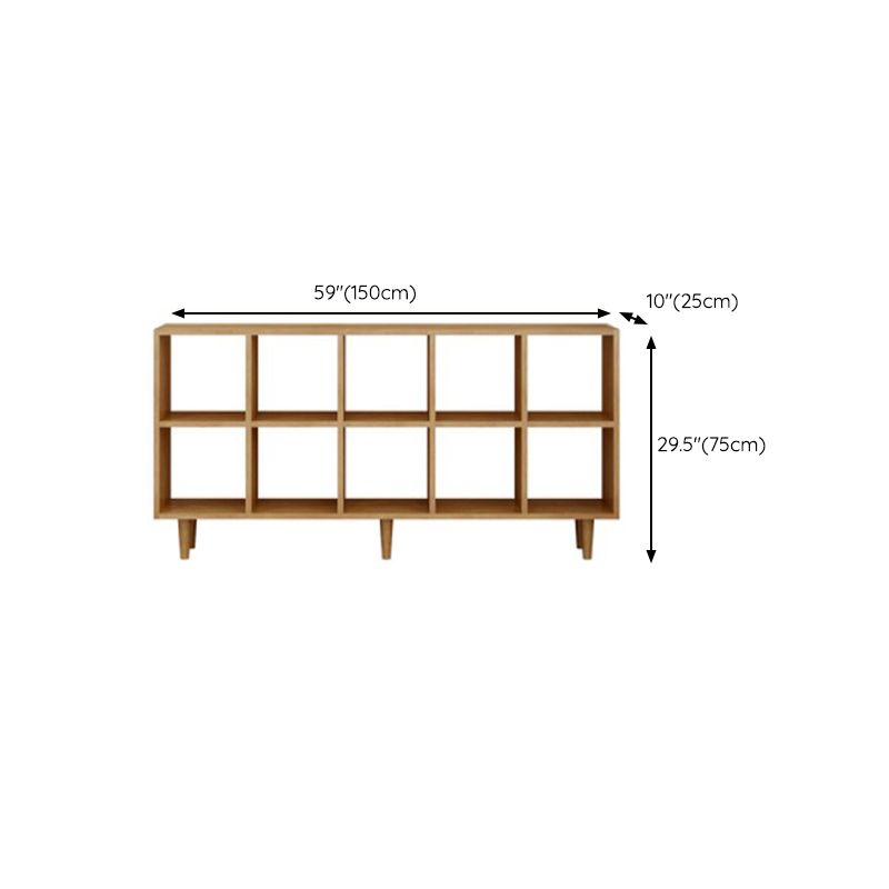 Modern Style Open Back Bookshelf Wooden Shelf Bookcase in Brown Clearhalo 'Bookcases' 'furn' 'furn_bookcases' 'Furniture' 'Office Furniture' 1200x1200_27987dc6-6767-43fd-b5af-57499b997841