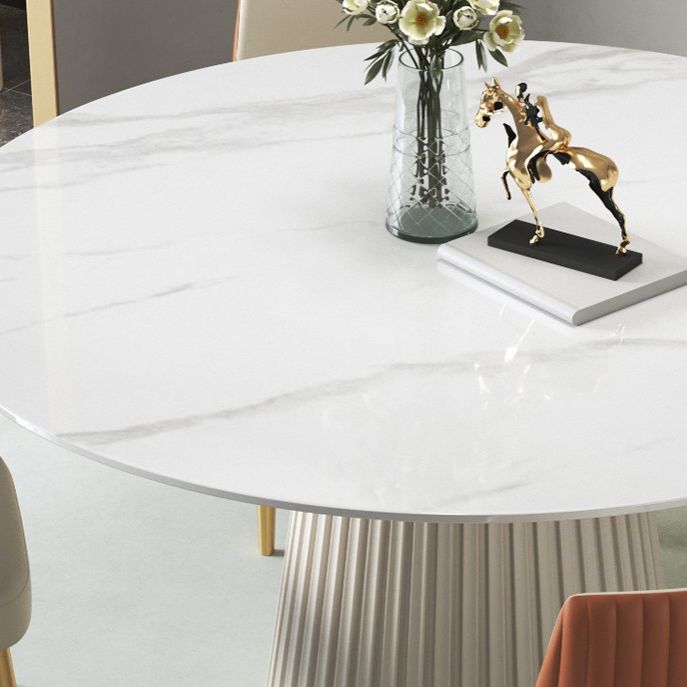 Contemporary Sintered Stone Table Round Table Set 1/3/4/5/6/7 Pieces Dining Set Clearhalo 'Dining Room Sets' 'Dining Tables & Seating' 'dining_room_set' 'furn' 'furn_dining_room_set' 'Furniture' 'Kitchen & Dining Furniture' 1200x1200_27988e9d-5861-4195-9ccd-02a8aea68e59
