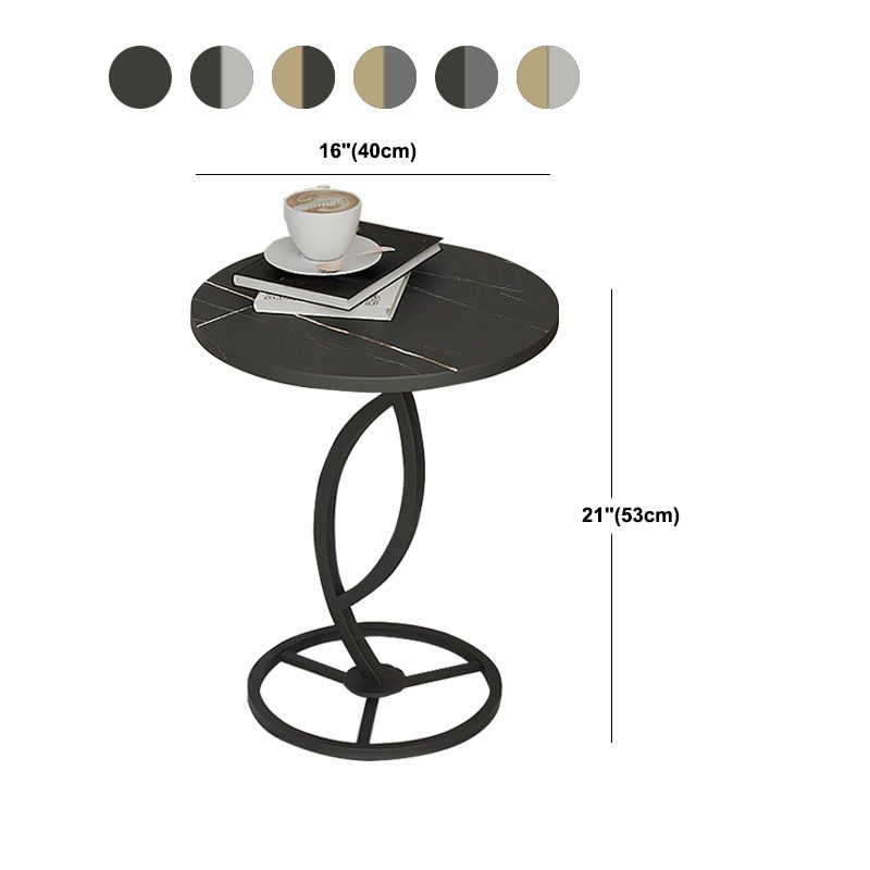 20.8 inch Tall Pedestal End Table Modernist Round Side End Table Clearhalo 'Coffee & Accent Tables' 'End & Side Tables' 'end_side_tables' 'furn' 'furn_end_side_tables' 'Furniture' 'Living Room Furniture' 1200x1200_279902bf-dfb8-4df7-b252-bd611e2fb58f