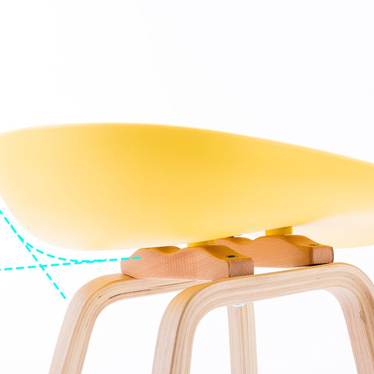 Scandinavia Style Bar-stool Wooden Legs PP Seat for Restaurant Bar Clearhalo 'Bar Furniture' 'Bar Stools' 'bar_stools' 'furn' 'furn_bar_stools' 'furniture_bar_stools' 'Kitchen & Dining Furniture' 'kitchen&dining_furn' 'kitchen' 'kitchen_furn' Furniture' 1200x1200_2799349f-148b-45b5-b4c8-1af7c72f64f9