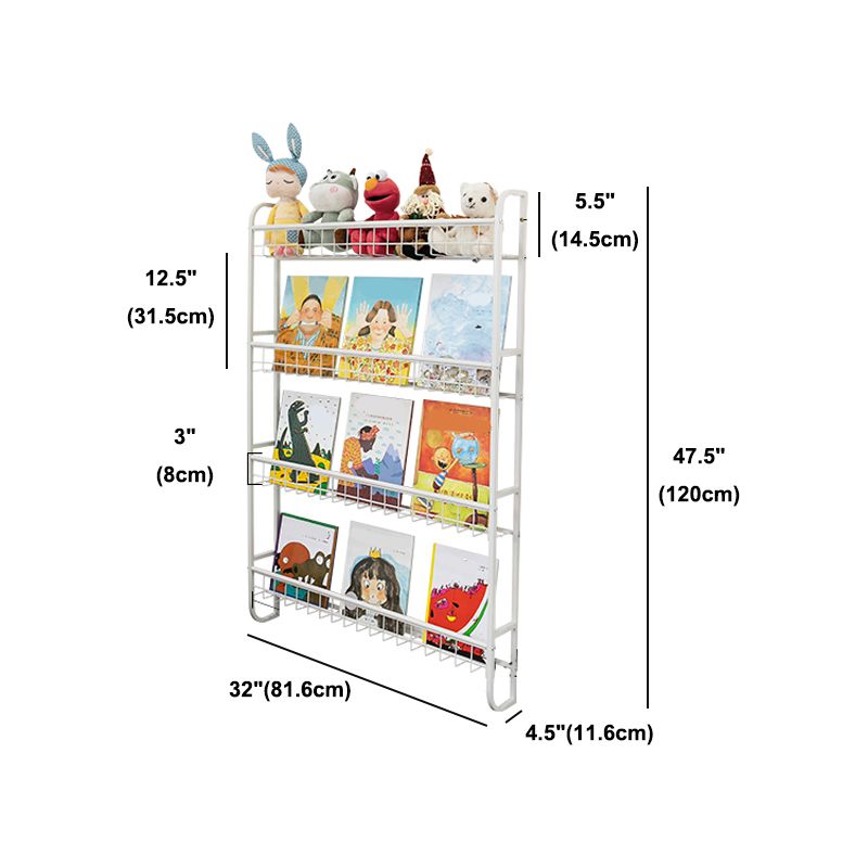 Modern Style Bookshelf Metal Wall Mounted Bookcase for Home Office Clearhalo 'Bookcases' 'furn' 'furn_bookcases' 'Furniture' 'furniture_bookcases' 'Office Furniture' 1200x1200_27997e8a-9617-47b0-b9e1-9e3cf3b5ee49
