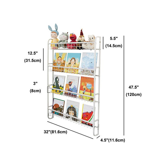 Modern Style Bookshelf Metal Wall Mounted Bookcase for Home Office Clearhalo 'Bookcases' 'furn' 'furn_bookcases' 'Furniture' 'furniture_bookcases' 'Office Furniture' 1200x1200_27997e8a-9617-47b0-b9e1-9e3cf3b5ee49