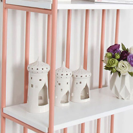 Urban Bookshelf Metal Open Back Shelf Bookcase with Shelves for Living Room