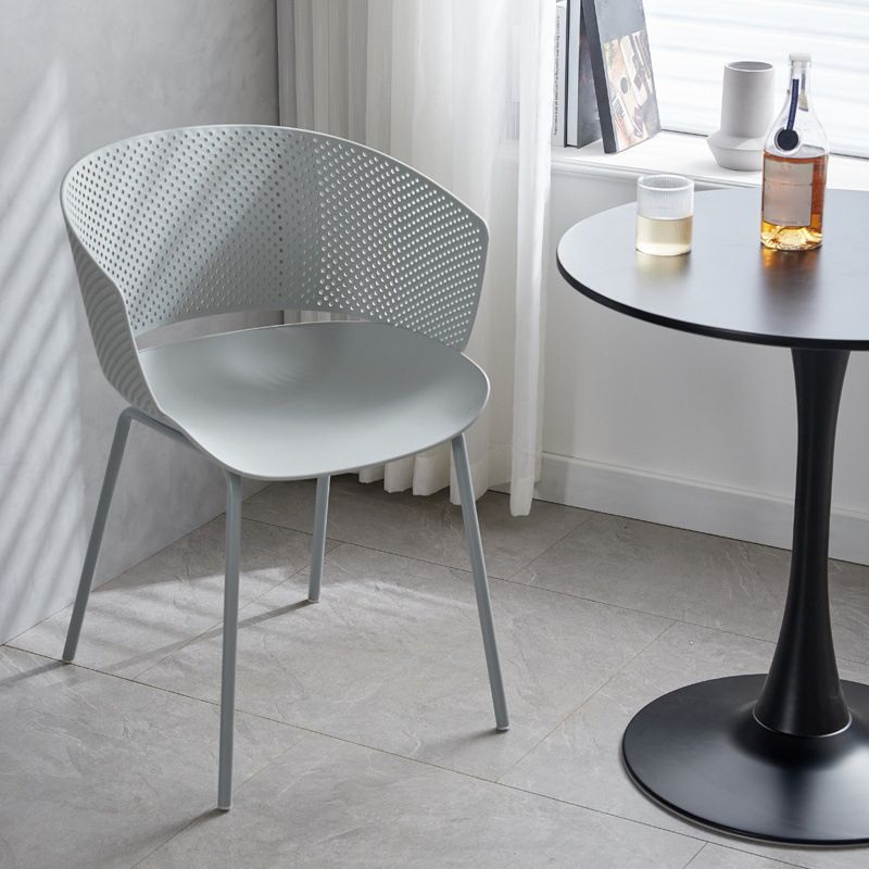 Modern Plastic Chair Parsons Chair in Matte Finish for Indoor