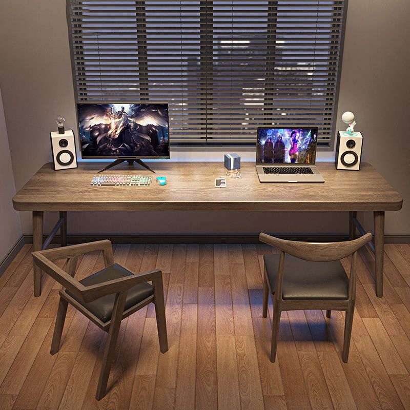 Scrivania di scrittura rettangolo in legno massiccio moderno 29.53 "Distanta da ufficio alto