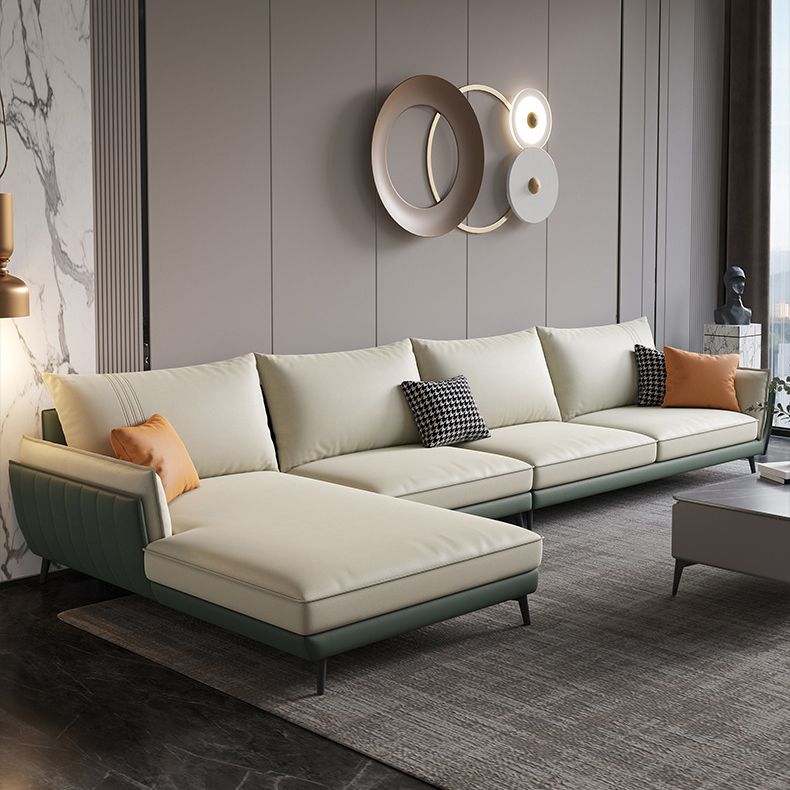 34.64 "H kussen bovenste arm sectionele faux lederen l-vorm sectioneel