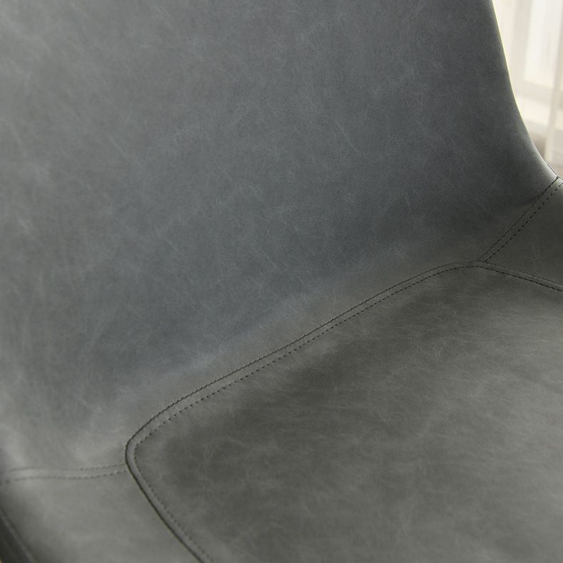 Contemporary Style Faux Leather Dining Chairs with 4 Black Finish Legs Armless Chairs Clearhalo ' kitchen&dining_furn' 'Dining Chairs' 'Dining Tables & Seating' 'dining_chair' 'furn' 'furn_dining_chair' 'Furniture' 'furniture_dining_chair' 'Kitchen & Dining Furniture' 'kitchen' 1200x1200_279dd882-8fca-4d18-9e57-0e212b3410de