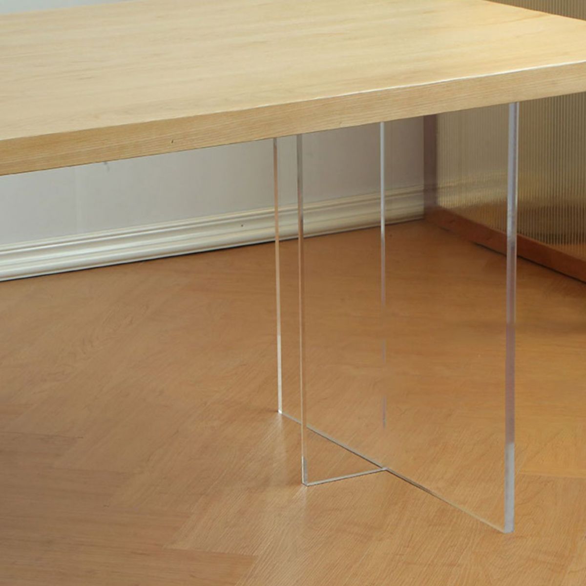 Modern Rectangular Dining Table Set 1/3/5 Pieces Solid Wood Dining Room Set