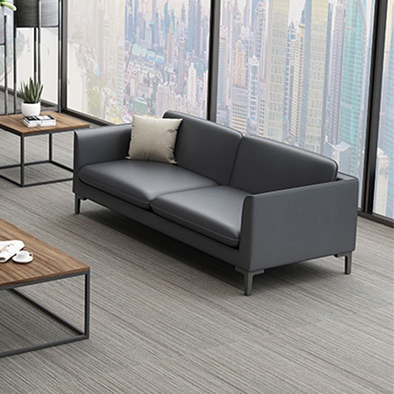 Glam Black Cushions Square Arm Genuine Leather Stationary Sofa Clearhalo 'furn' 'furn_sofas' 'Furniture' 'furniture_sofas' 'Living Room Furniture' 'Sofa' 'sofas' 1200x1200_279ee7d1-0419-40fe-94d4-8e51497383b1