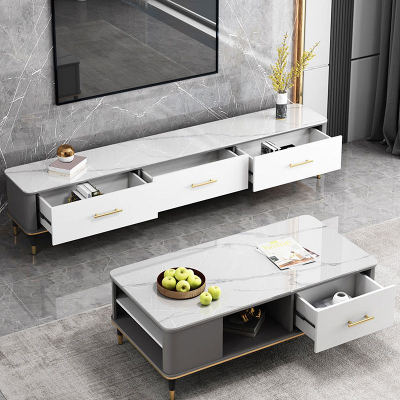 Stone TV Stand Console Contemporary Media Console with 3 Drawers Clearhalo 'furn' 'furn_tv_stands_entertainment_centers' 'Furniture' 'Living Room Furniture' 'TV Stands & Entertainment Centers' 'TV Stands & Media Storage Furniture' 'tv_stands_entertainment_centers' 1200x1200_279ee920-50ad-44db-b73f-5b2858608d57