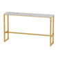 Rectangle Bistro Bar Height Cocktail Table Marble Footrest Indoor Bar Table in Gold Clearhalo 'Bar Furniture' 'Bar Tables' 'bar_tables' 'furn' 'furn_bar_tables' 'Furniture' 'furniture_bar_tables' 'Kitchen & Dining Furniture' 1200x1200_279efaff-44a4-4e16-ae11-362dc581102d