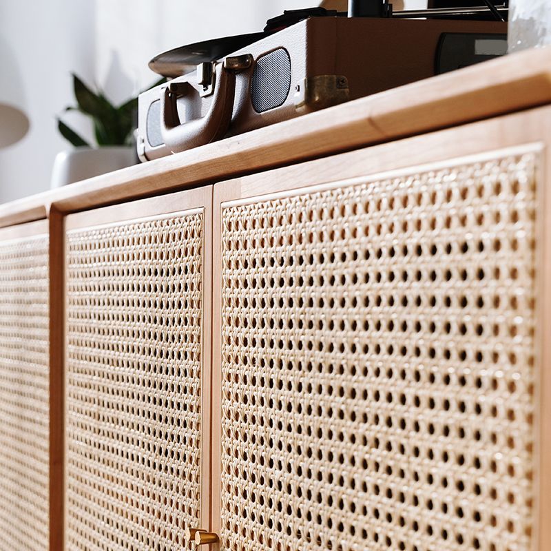 Tavolo da sideboard contemporaneo in legno massiccio a 4 porte a buffet