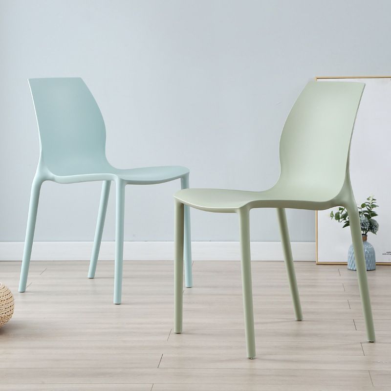 Plastic Contemporary Dining Room Chair Solid Back Home Stackable Side Chair Clearhalo ' kitchen&dining_furn' 'Dining Chairs' 'Dining Tables & Seating' 'dining_chair' 'Furniture' 'furniture_dining_chair' 'Kitchen & Dining Furniture' 'kitchen' 1200x1200_27a18e34-4485-4229-8858-0d5f3e0bf901