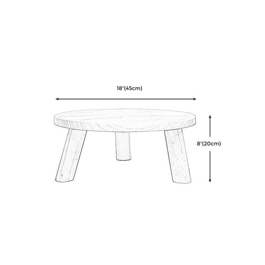 7.8'hモダンな3脚アパートの寝室のための木製ベースラウンドコーヒーテーブル