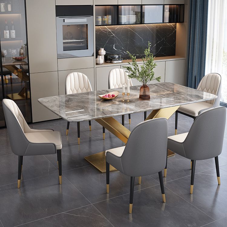 Sala da pranzo Tavolo da cucina Tavolo da pranzo in pietra con piedistallo
