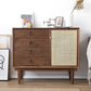 Modern Accent Cabinet Solid Wood With Doors 4 - Drawer Rectangle Cabinet Clearhalo 'Cabinets & Chests' 'cabinets_chests' 'furn' 'furn_cabinets_chests' 'Furniture' 'Living Room Furniture' 1200x1200_27abff8c-b905-4d8c-b56e-615490e49763