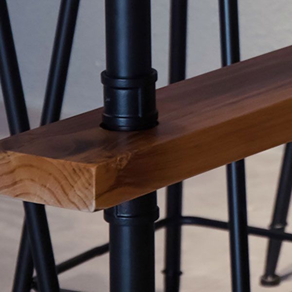 Set tavolo da bar stile industriale 1/2/7 pezzi Tavolo da bar rettangolare con sgabelli alti in legno