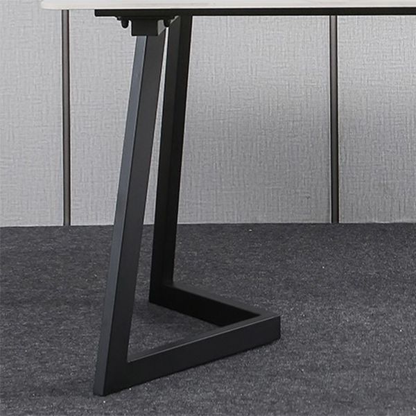 Modern Style Rectangle Dining Table Stone Dining Room Collection for Indoor Clearhalo 'Dining Tables & Seating' 'Dining Tables' 'dining_table' 'furn' 'furn_dining_table' 'Furniture' 'furniture_dining_table' 'Kitchen & Dining Furniture' 'kitchen' 'kitchen_dining_table' 1200x1200_27acba7c-c9ae-469a-8915-6ed1e4380360