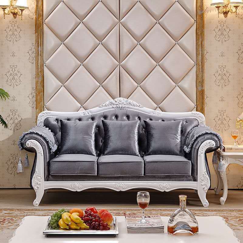 Traditional 3-seater Rolled Arm Sofa Velvet Tufted Back Couch for Living Room Clearhalo 'furn' 'furn_sofas' 'Furniture' 'furniture_sofas' 'Living Room Furniture' 'Sofa' 'sofas' 1200x1200_27adbfe0-14b0-4c0c-934e-08f621430400